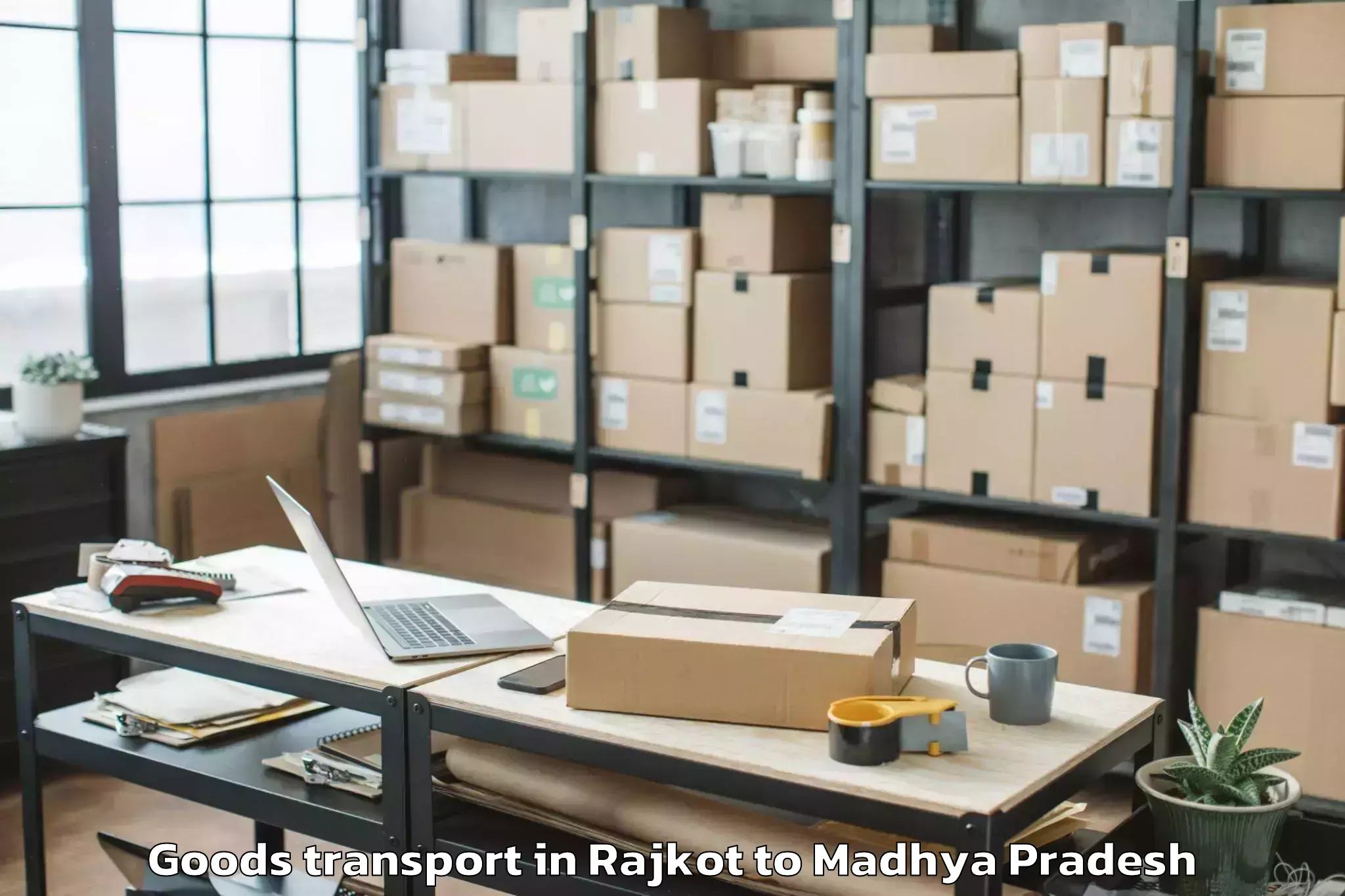 Hassle-Free Rajkot to Vit Bhopal University Bhopal Goods Transport